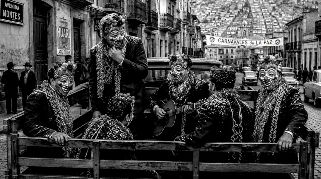 Toño Araníbar, el más alto de la comparsa